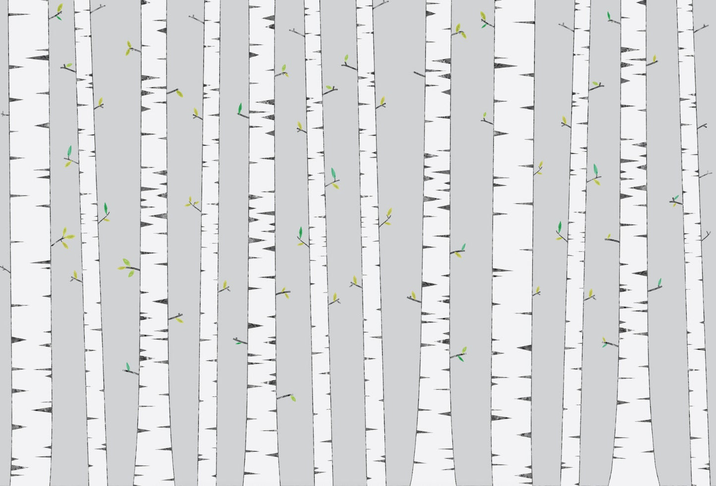 Wallpaper Trees Woodland Kids/ Watercolor Birch Trees Wallpaper/ Removable/ Peel and Stick/ Unpasted/ Pre-Pasted Wallpaper WW1951