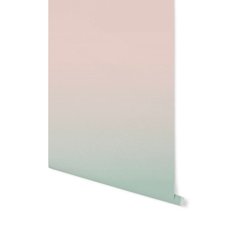 Wallpaper Ombre Pink Green/ Peel and Stick Wallpaper Pink/ Soft Pink & Pistachio Green Ombre Wallpaper/ Removable Wallpaper/ Unpasted WW1809