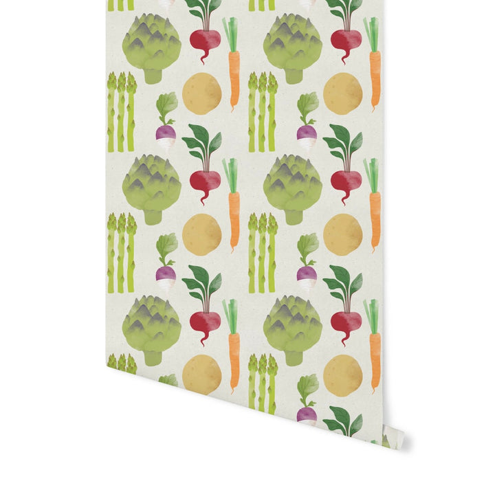 Vegetable Wallpaper // Removable Wallpaper// Peel and Stick Wallpaper// Unpasted Wallpaper // Pre-Pasted Wallpaper WW1941