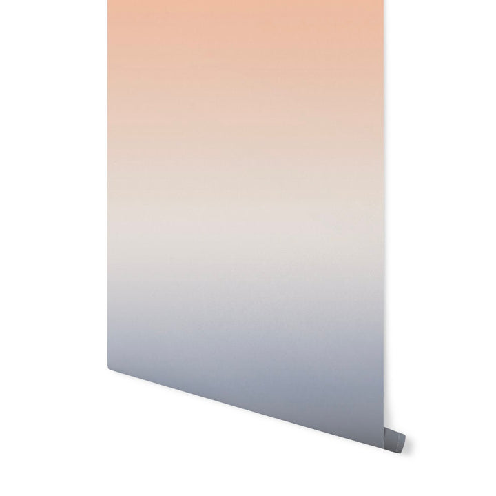 Wallpaper Ombre Gray Orange/ Peel and Stick Wallpaper/ Dawn Horizon Ombre Wallpaper/ Removable Wallpaper/ Unpasted/ Pre-Pasted WW2114