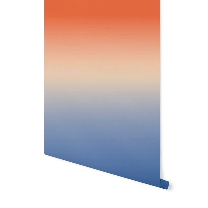 Wallpaper Ombre Orange Blue/ Peel and Stick Wallpaper/ Sun Kissed Cove Ombre Wallpaper/ Removable Wallpaper/ Unpasted/ Pre-Pasted WW2093