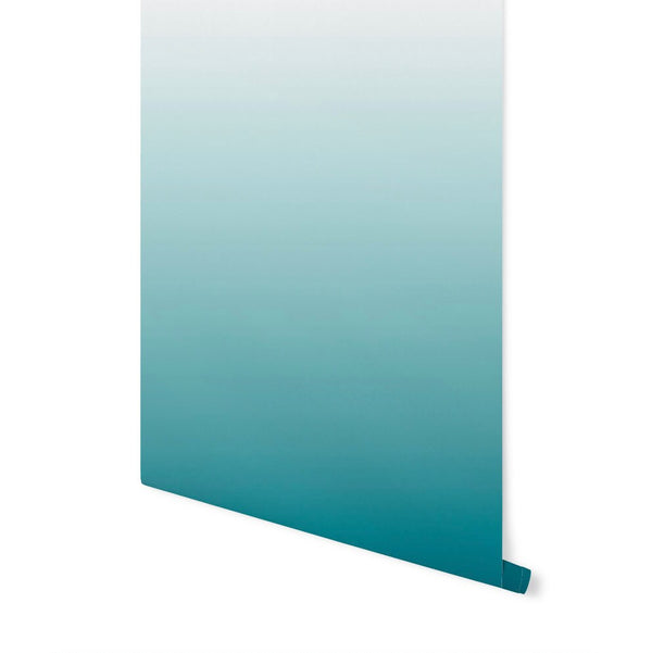 Wallpaper Ombre Teal/ Peel and Stick Wallpaper Teal/ Caribbean Current Ombre Wallpaper/ Removable Wallpaper/ Unpasted/ Pre-Pasted WW2022