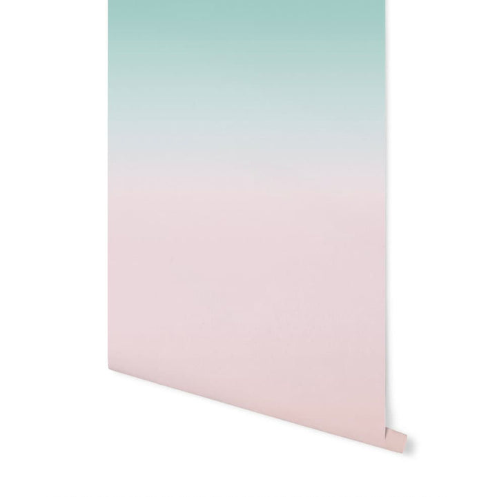 Wallpaper Ombre Pink Teal/ Peel and Stick Wallpaper Pink/ Pink, Peach and Teal Ombre Wallpaper/ Removable/ Unpasted/ Pre-Pasted WW2135