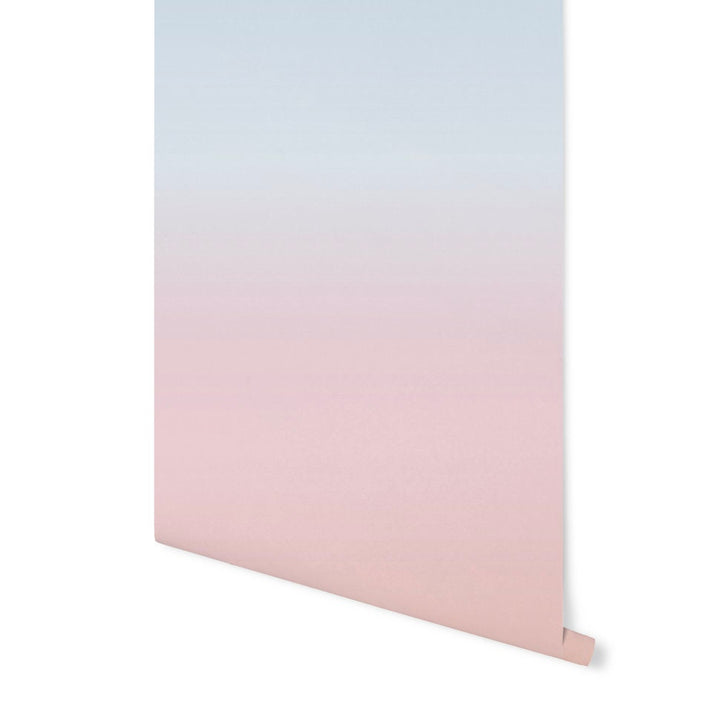 Peach, Pink and Soft Blue Ombre Wallpaper/ Peel and Stick Wallpaper/ Removable Wallpaper/ Unpasted/ Pre-Pasted WW1960