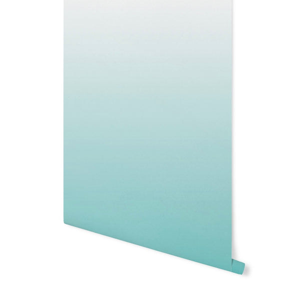 Wallpaper Ombre Teal Blue/ Peel and Stick Wallpaper Teal/ Teal Ombre Wallpaper/ Removable Wallpaper/ Unpasted/ Pre-Pasted Wallpaper WW1819