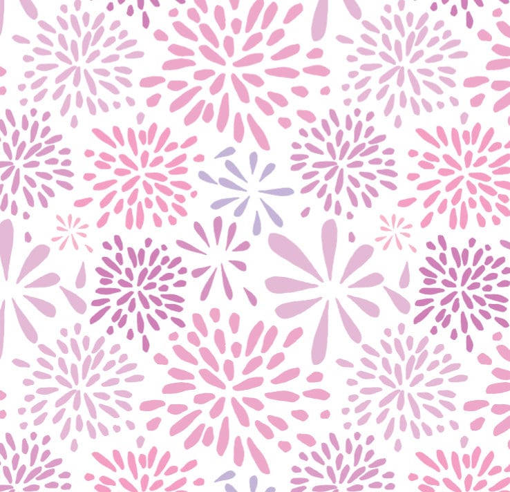 Peel and Stick Wallpaper Floral/ Flower-works Pink Wallpaper/ Removable Wallpaper/ Unpasted Wallpaper/ Pre-Pasted Wallpaper WW1730