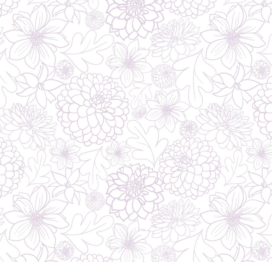 Peel and Stick Wallpaper Floral/ Beach Plum Dahlia Wallpaper/ Removable Wallpaper/ Unpasted Wallpaper/ Pre-Pasted Wallpaper WW2232