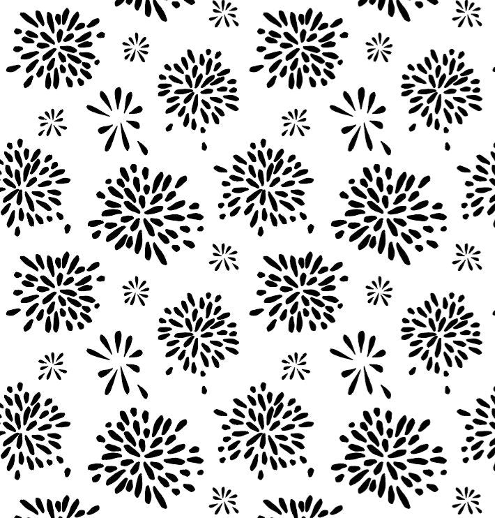 Peel and Stick Wallpaper Black/ Black and White Flower Burst Wallpaper/ Removable Wallpape/ Unpasted Wallpaper/ Pre-Pasted Wallpaper WW1867