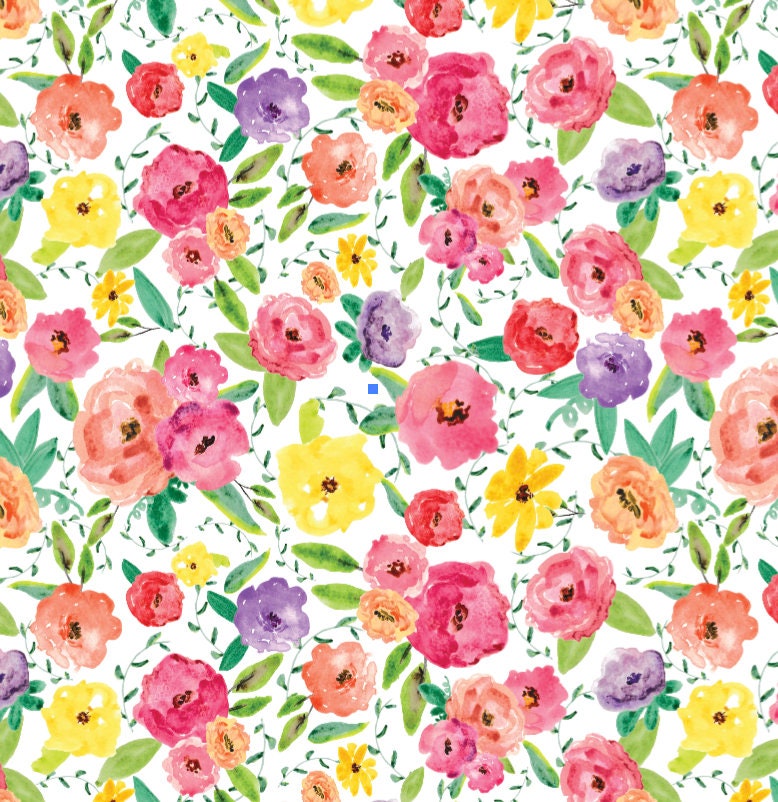 Peel and Stick Wallpaper Floral/ Rainbow Floral Wallpaper/ Removable Wallpaper/ Unpasted Wallpaper/ Pre-Pasted Wallpaper WW1710