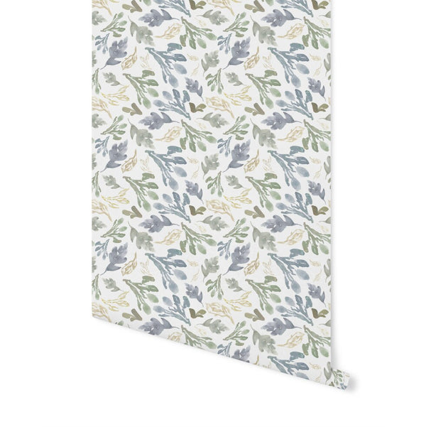 Peel and Stick Wallpaper Floral/ Ethereal Leaves Wallpaper/ Removable Wallpaper/ Unpasted Wallpaper/ Pre-Pasted Wallpaper WW2233