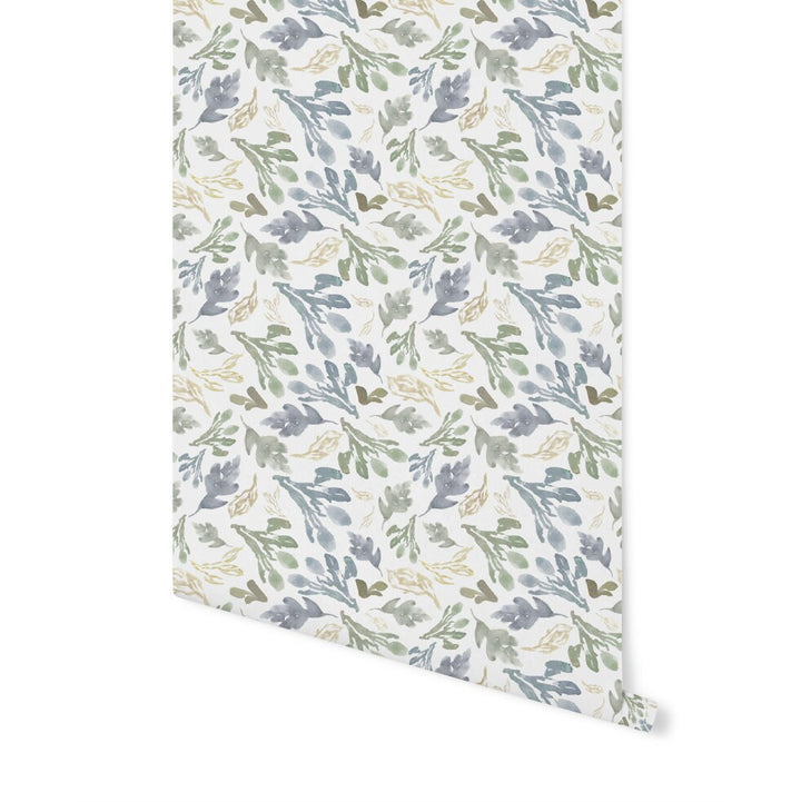 Peel and Stick Wallpaper Floral/ Ethereal Leaves Wallpaper/ Removable Wallpaper/ Unpasted Wallpaper/ Pre-Pasted Wallpaper WW2233