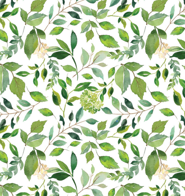 Peel and Stick Wallpaper Green/ Green Leaves Wallpaper/ Removable Wallpaper/ Peel and Stick Wallpaper/ Pre-Pasted Wallpaper WW1708