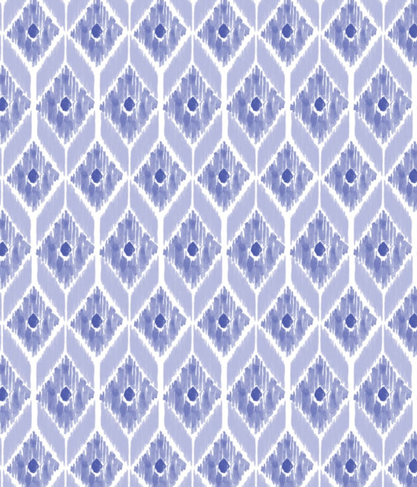 Peel and Stick Wallpaper Blue/Blue Ikat Wallpaper/ Removable Wallpaper/ Unpasted Wallpaper/ Pre-Pasted Wallpaper WW1949