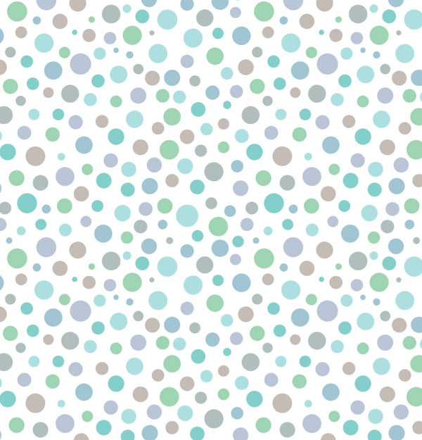 Peel and Stick Wallpaper Blue Dots/ Removable Wallpaper/ Unpasted Wallpaper/ Pre-Pasted Wallpaper WW1830