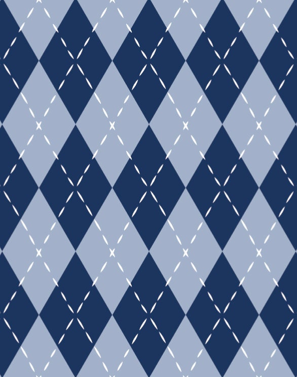 Peel and Stick Wallpaper Blue/ Blue Argyle Wallpaper/ Removable Wallpaper/ Unpasted Wallpaper/ Pre-Pasted Wallpaper WW2277