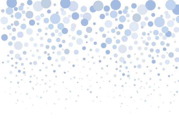 Blue Polka Dot Wallpaper/ Blue Cascading Bubbles Wallpaper/ Peel and Stick/ Removable/ Unpasted/ Pre-Pasted Wallpaper WW1869