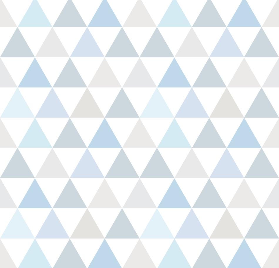 Peel and Stick Wallpaper Blue Triangle Wallpaper/ Removable Wallpaper/ Unpasted Wallpaper/ Pre-Pasted Wallpaper WW1750