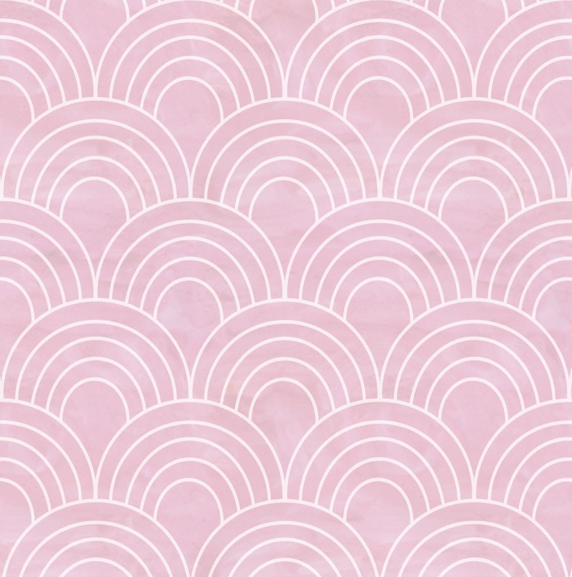 Peel and Stick Wallpaper Pink Mermaid/ Pink Watercolor Arches Wallpaper/ Removable Wallpaper/ Unpasted Wallpaper/ Wallpaper WW2248