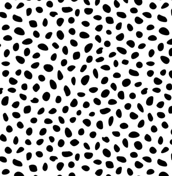 Peel and Stick Wallpaper Black Spots/ Dalmatian Spots Removable Wallpaper/ Black Polka Dot Unpasted Wallpaper/ Pre-Pasted Wallpaper WW2048