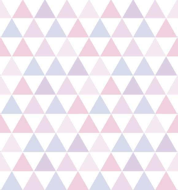 Peel and Stick Wallpaper Pink Triangle Wallpaper/ Removable Wallpaper/ Unpasted Wallpaper/ Pre-Pasted Wallpaper