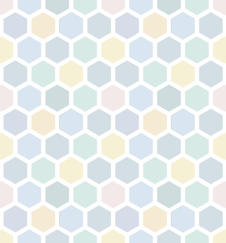 Peel and Stick Wallpaper Colorful Hexagons/ Pastel Hexagon Wallpaper/ Removable Wallpaper/ Unpasted Wallpaper/ Pre-Pasted Wallpaper WW1969