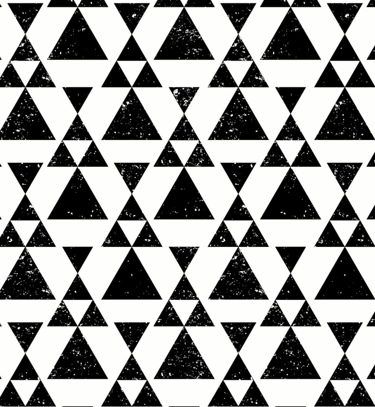 Grunge Black & Off White Triangles Wallpaper/ Removable Wallpaper/ Unpasted Wallpaper/ Pre-Pasted Wallpaper WW1973