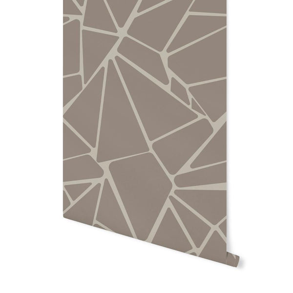 Peel and Stick Wallpaper Brown/ Cappuccino Mosaic Wallpaper/ Removable Wallpaper/ Unpasted Wallpaper/ Pre-Pasted Wallpaper WW1966