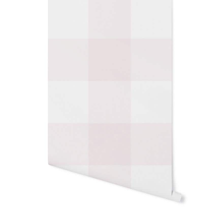 Wallpaper Plaid Pink/ Blushing Pink XL Buffalo Check Wallpaper/ Removable/ Peel and Stick/ Unpasted Wallpaper/ Pre-Pasted Wallpaper WW1918