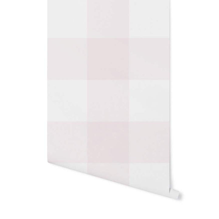 Wallpaper Plaid Pink/ Blushing Pink XL Buffalo Check Wallpaper/ Removable/ Peel and Stick/ Unpasted Wallpaper/ Pre-Pasted Wallpaper WW1918