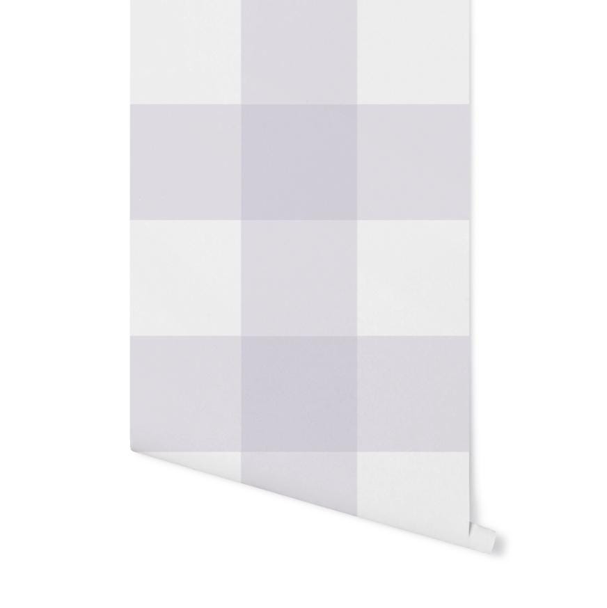 Wallpaper Plaid Purple/ Peel and Stick Wallpaper Purple/ Lilac XL Buffalo Check Wallpaper/ Removable/ Unpasted/ Pre-Pasted Wallpaper WW2250