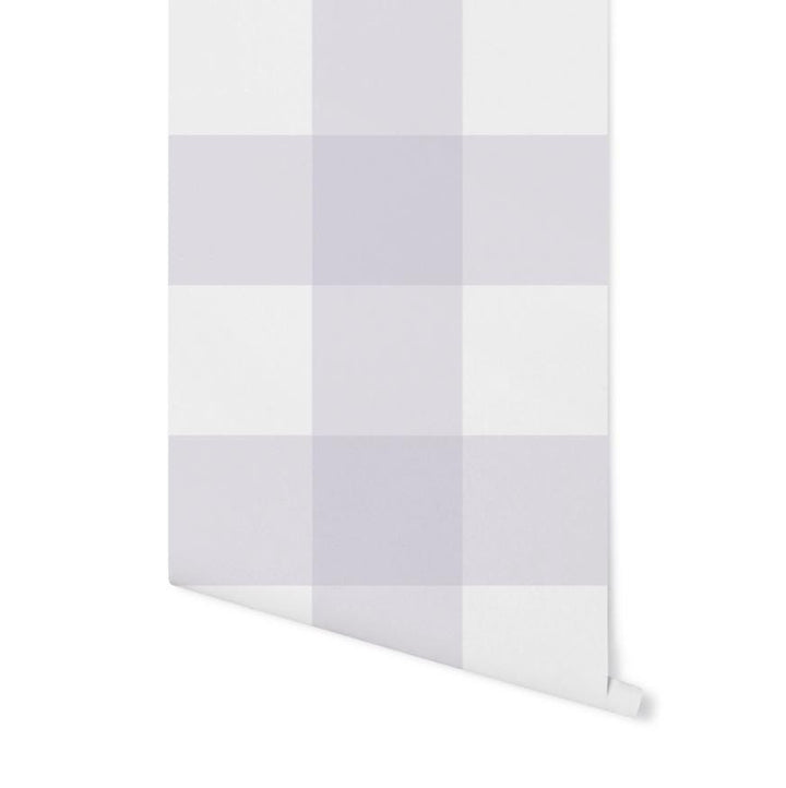 Wallpaper Plaid Purple/ Peel and Stick Wallpaper Purple/ Lilac XL Buffalo Check Wallpaper/ Removable/ Unpasted/ Pre-Pasted Wallpaper WW2250