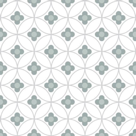 Sage Geometric Floral Removable Wallpaper/ Removable Wallpaper/ Unpasted Wallpaper/ Pre-Pasted Wallpaper WW1752