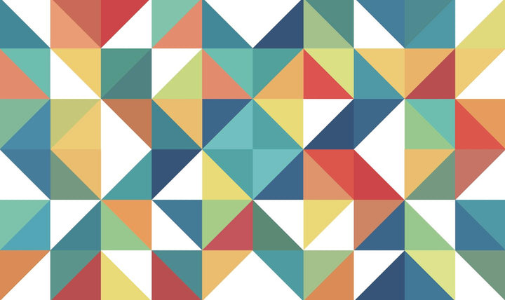 Peel and Stick Wallpaper Colorful/ Bright Modern Barn Quilt Wallpaper/ Removable Wallpaper/ Unpasted Wallpaper/ Pre-Pasted Wallpaper WW1833