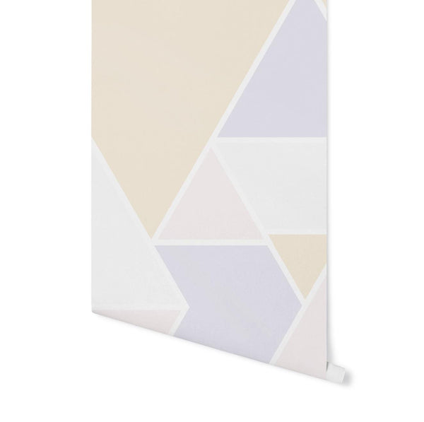 Abstract Pastel Triangles Wallpaper Mural/ Removable Wallpaper/ Unpasted Wallpaper/ Pre-Pasted Wallpaper WW1849