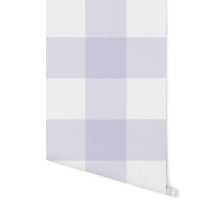 Wallpaper Plaid Purple/ Soft Violet XL Buffalo Check Wallpaper/ Removable/ Peel and Stick/ Unpasted Wallpaper/ Pre-Pasted Wallpaper WW1903