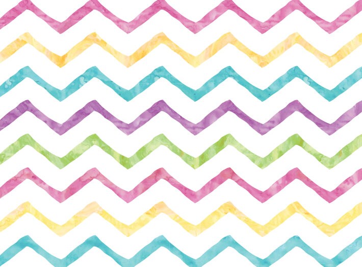 Peel and Stick Wallpaper Kids/ Watercolor Candy Colored Chevrons Wallpaper/ Removable Wallpaper/ Unpasted Wallpaper/ Pre-Pasted Wallpaper