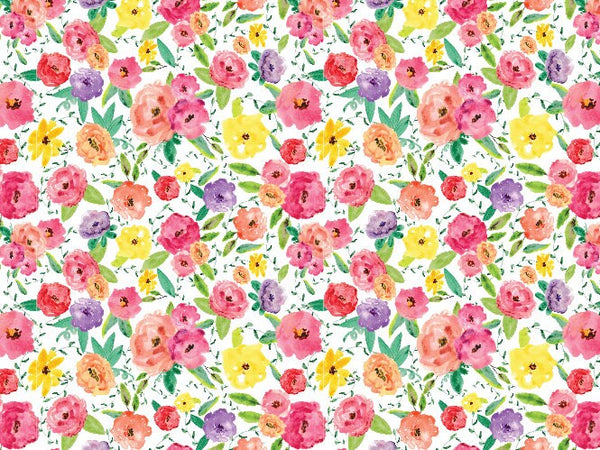 Peel and Stick Wallpaper Floral/ Rainbow Floral Wallpaper/ Removable Wallpaper/ Unpasted Wallpaper/ Pre-Pasted Wallpaper WW1710