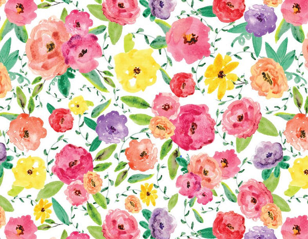 Peel and Stick Wallpaper Floral/ Rainbow Floral Wallpaper/ Removable Wallpaper/ Unpasted Wallpaper/ Pre-Pasted Wallpaper WW1710