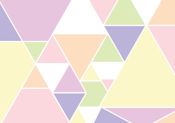 Peel and Stick Wallpaper Pink/ Abstract Pink & Purple Triangles Wallpaper/ Removable Wallpaper/ Unpasted Wallpaper/ Pre-Pasted Wallpaper