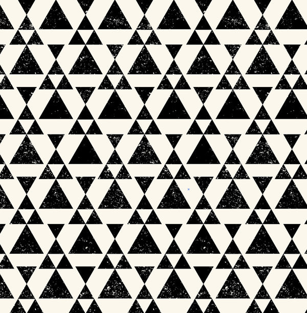 Peel and Stick Wallpaper Black/ Grunge Black & White Triangles Wallpaper/ Removable Wallpaper/  Unpasted Wallpaper/ Pre-Pasted Wallpaper
