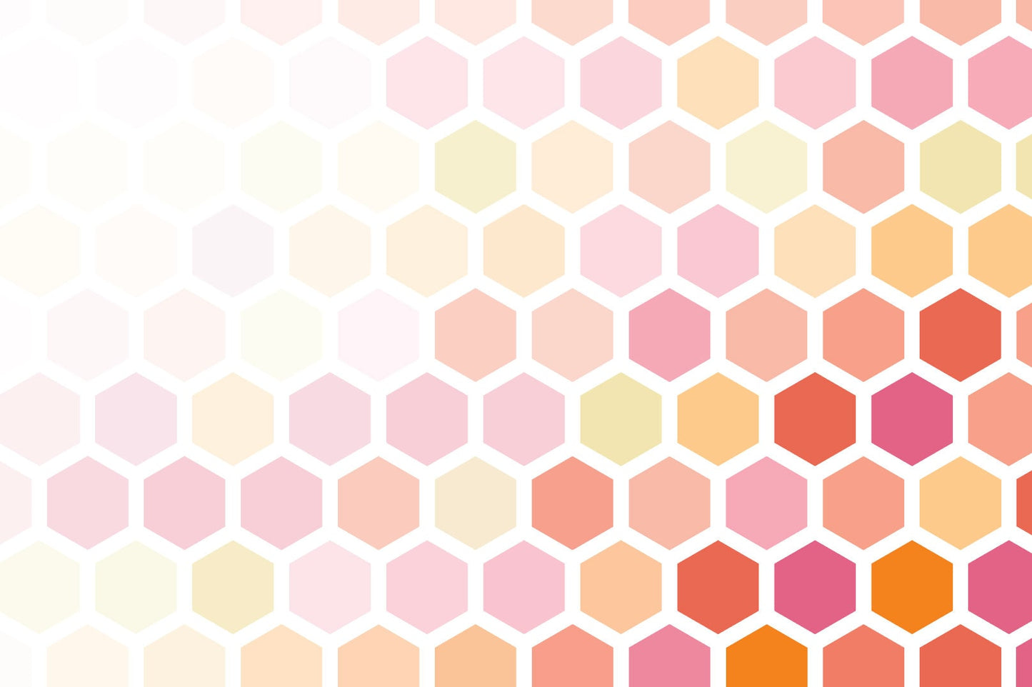 Peel and Stick Wallpaper Pink/ Creamy Peach Ombre Hexagon Wallpaper/ Removable Wallpaper/ Unpasted Wallpaper/ Pre-Pasted Wallpaper