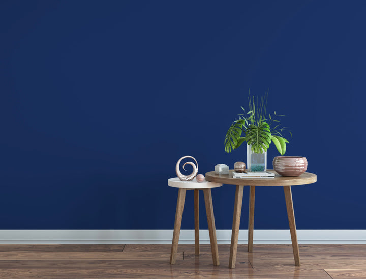 Blue Wallpaper/ Deep Blue Solid Color Wallpaper/ Removable Wallpaper/ Peel and Stick Wallpaper/ Unpasted/ Pre-Pasted Wallpaper WW2038