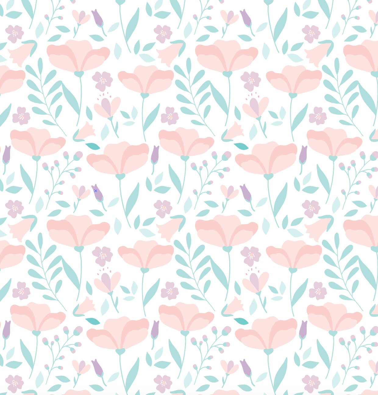 Peel and Stick Wallpaper Floral/ Blush and Mint Wildflower Wallpaper/ Removable Wallpaper/ Unpasted Wallpaper/ Pre-Pasted Wallpaper WW2064