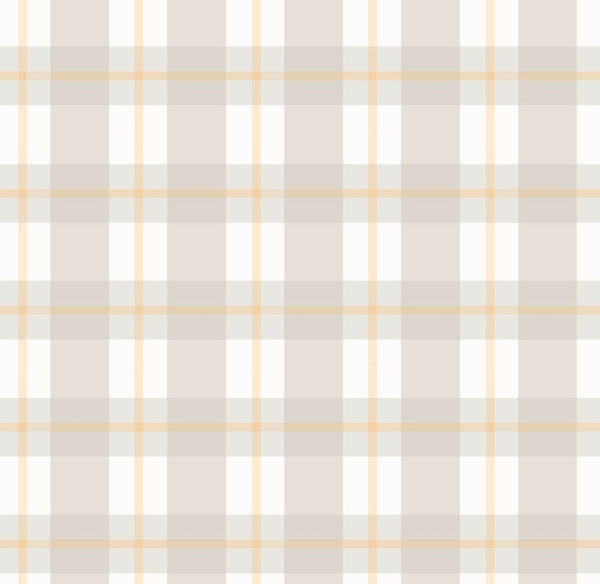 Wallpaper Plaid/ Creamsicle Beige Plaid Wallpaper/ Removable Wallpaper/ Peel and Stick Wallpaper/ Unpasted Wallpaper/ Pre-Pasted Wallpaper