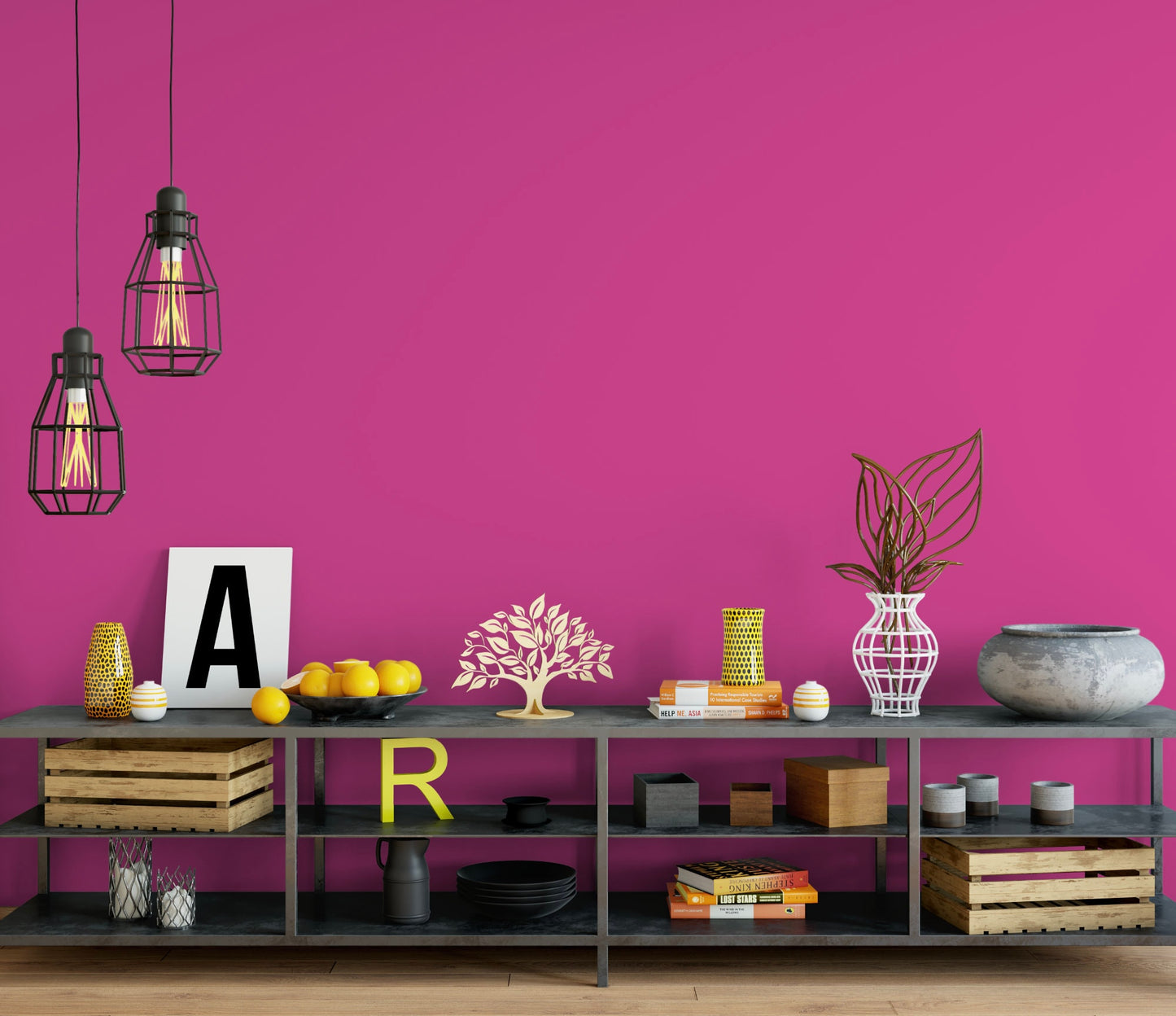Pink Wallpaper/ Hot Pink Solid Color Wallpaper/ Removable Wallpaper/ Peel and Stick Wallpaper/ Wallpaper WW2218
