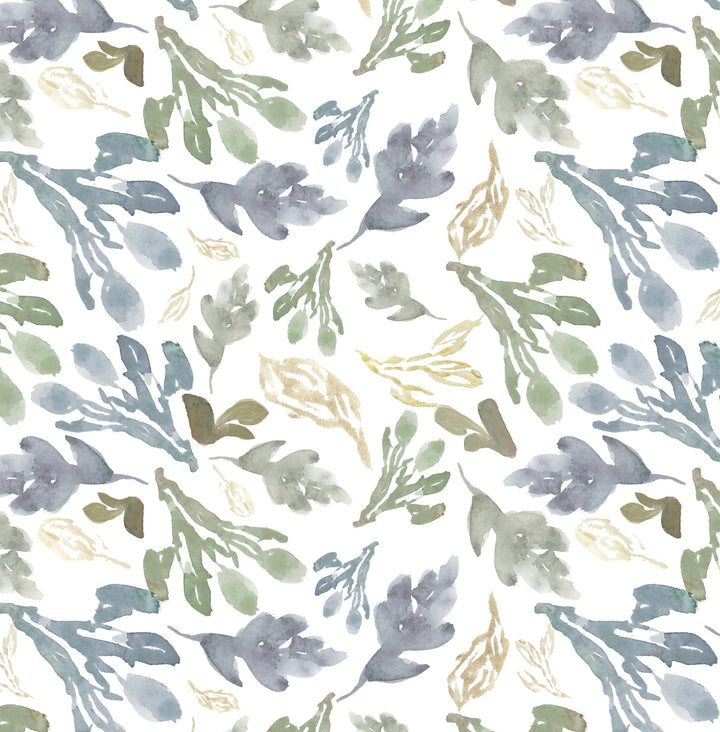 Peel and Stick Wallpaper Floral/ Ethereal Leaves Wallpaper/ Removable Wallpaper/ Unpasted Wallpaper/ Pre-Pasted Wallpaper WW2233